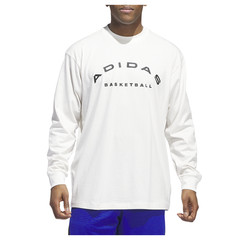 adidas Select Crew Neck Long Sleeve T-Shirt Mens White Casual Tops IZ2871-A