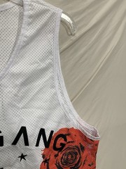 Rich Gang #5 Mesh Tank Top XXXL 3XL Roses Thorns Jersey Streetwear Hip Hop