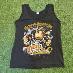 Vintage 80’s Harley Davidson 3D Emblem Hawg Tank Top Size Small