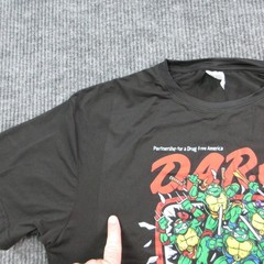 D.A.R.E. Ninja Turtles Shirt Mens 2XL Black Say No To Drugs Tee