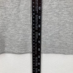 Chaps Henley Thermal Shirt Mens Large Gray Waffle Knit Casual Preppy Travel NWT