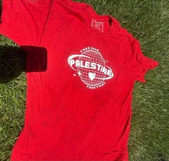 Wear The Peace Unisex Adult Heavy Tee Red Palestine *flaw