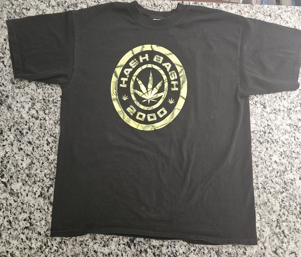 Vintage RARE! Ann Arbor Hash Bash 2000 Cannabis Shirt Worn 1 time. 26 years ago