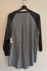 Disney Parks Shirt Mens Large Gray Part Time Beast Graphic Long Sleeve Raglan