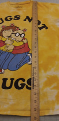 Unisex Small Arthur Yellow Tie Dye Hugs Not Drugs Graphic T Shirt