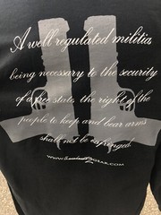 Gun Rights 2nd Amendment Mens Lg Sleeve A Well Regulated Militia Black T-Shirt