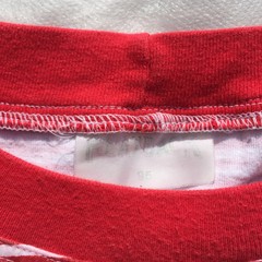 Navy Pilot T-shirt mens size Large red white stripe panelled vintage tee