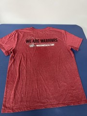 Warrior Dash Men’s Short Sleeve T-Shirt Size Large Burgandy Cotton Blend