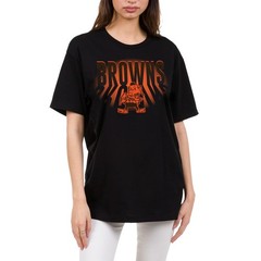 Junk Food Standard Classic Crew Neck Details Unisex Fit Cleveland Browns-Black