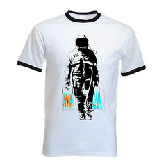 BANKSY SPACEMAN T-SHIRT – Olympics Graffiti – Choice Of Colours S-XXL