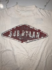 Vintage Bob Dylan Shirt Mens Large White 80s 1989 Band Tee Lyrics Rare Rock USA