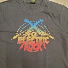Lucky Brand T-Shirt Mens Large Classic Fit TRUE TO SIZE “Electric Rock” Guitar