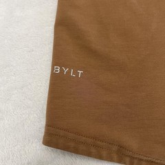 BYLT Shirt Mens 2XL Brown Drop Cut Lux Long Sleeve Stretch Tagless Crewneck Tee