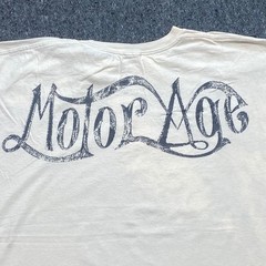 Motor Age Speedway Motorcycle Graphic TShirt Sz XXL Mens Cream Biker Retro 1931