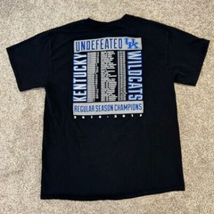 Kentucky Wildcats UK 2015 Undefeated Regular Season Champs Shirt Men Size Large