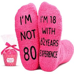 80th Birthday Gift Socks for Women, Funny Novelty Presents for 80 Year Old Lady