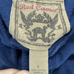 Red Camel Henley Shirt Mens Small Blue Americana Heritage Normcore Cotton Casual