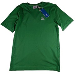 Adidas Trefoil Essentials Mens Size Large T-Shirt Energy Green 100% Cotton NWT