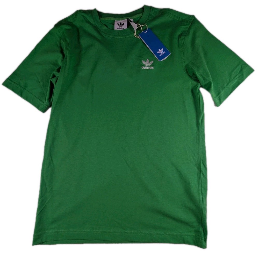 Adidas Trefoil Essentials Mens Size XS T-Shirt Energy Green 100% Cotton NWT