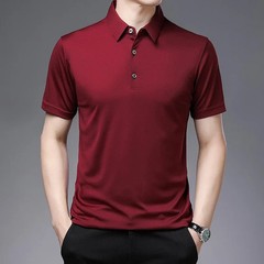 2024 Men’s New Solid Color Business Casual POLO Shirt Summer Fashion Casual Shor