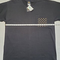 Emerica Mens Black Pocket T-Shirt Gold Triangle Pattern XL Streetwear Skater