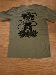 RWBY Blake Belladonna TShirt Olive Green Pocket Logo Back Graphic Rooster Teeth
