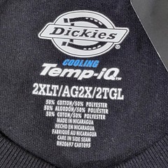 Dickies T-Shirt Men’s 2XLT Black Long Sleeve Temp IQ Performance New