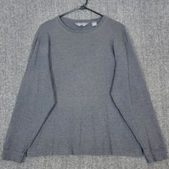 Daniel Cremieux T-Shirt Mens Large Gray Long Sleeve 100% Pima Cotton Crewneck