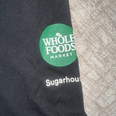 Whole Foods Market Shirt Medium M Black Long Sleeve Coffee Team Member Promo