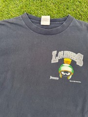 Vintage 1993 Marvin the Martian Los Angeles Raiders Looney Tunes 1-Stitch Shirt