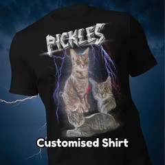 Custom Pet Portrait Comfort Tee Personalized Dog Cat Photo Shirt Gift