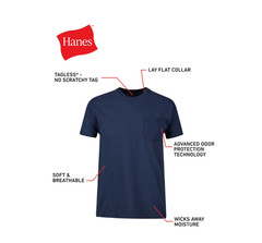 6 Pack Hanes Men’s Value Pack Assorted Pocket T-Shirt Undershirts Size S – 3XL