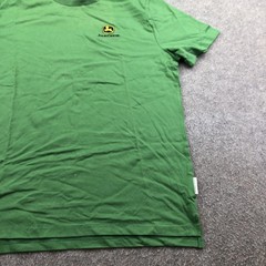John Deere Shirt Mens Medium Green Tractor Graphic Tee Tagless Cotton Farm