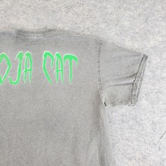 Doja Cat Shirt Mens Medium Gray Crew Neck Short Sleeve Graphics Stretch Pullover