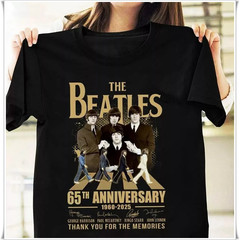 NEW!! The Beatles Rock Band 1960-2025 65th Anniversary T-shirt, Size S to 5XL