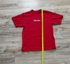 Shaka Wear Embroidered Script Logo Red Heavyweight T-Shirt