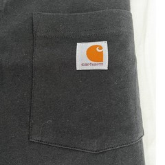 CARHARTT HENLEY SHIRT MENS XLT SHIRT SLEEVE BLACK 100% COTTON CHEST POCKET LOGO