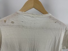 VTG 40s 50s USS Roanoke CL 145 USN Crew Military Issued Thrashed Worn T-Shirt M