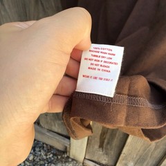 Non Stock Mfg Brown USA Cotton T Shirt XL Minimalist Blank Casual Tee