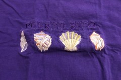 Vtg Vintage Puerto Rico Seashells Mens Large Purple Single Stitch Tee T Shirt