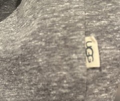 UGG Benjamin Tri-Blend Casual Mens Tee Shirt Grey Heather LG Layering Comfy EUC