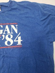 Tultex 241 Reagan Bush ’84 Blue Short Sleeve T-shirt Size XL Eureka Clothing Co