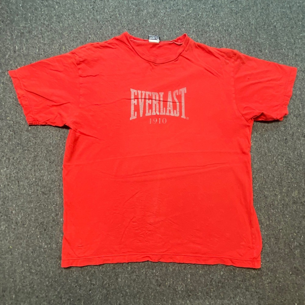 Everlast T Shirt XL Mens Red Streetwear Boxing 1910 Graphic Tee