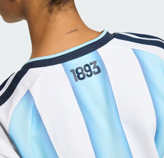 Adidas Argentina 26 Home Crop Jersey Women Shirt White Icey Blue KE5982