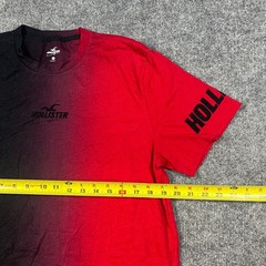 Hollister Original T-Shirt Mens XL Black Red Embroidered Logo Crew Neck Casual