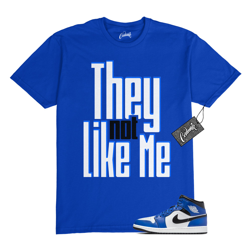 1 Mid Game Royal Blue White Black 2024 T Shirt to Match NLM 2