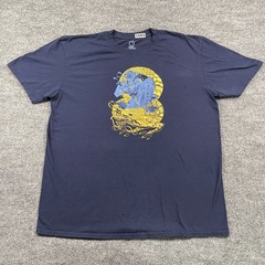 Street-Figher Chun-Li Foil Dragon Shirt Large 22×28 Blue Capcom X UDON