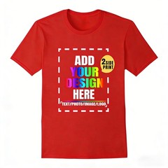 Personalized Custom T-Shirt Double Sided Print Your Design Text Logo Photo Gift