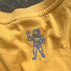 Billionaire Boys Club Men’s M Yellow double stitch Graphic Crew Neck Tee Y2K