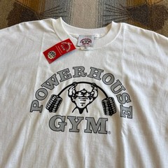 Vintage Men’s Powerhouse Gym T-Shirt Size XL Brand New Lift Lifting White